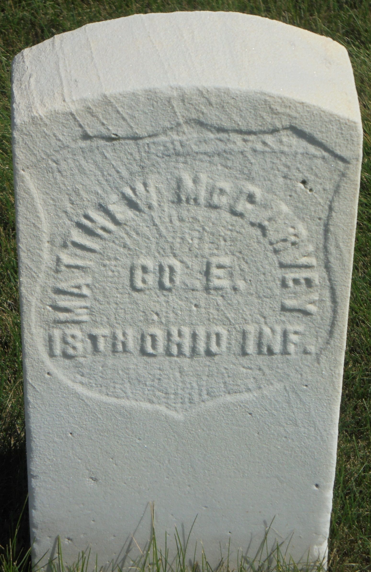 Grave marker of Matthew McGarvey