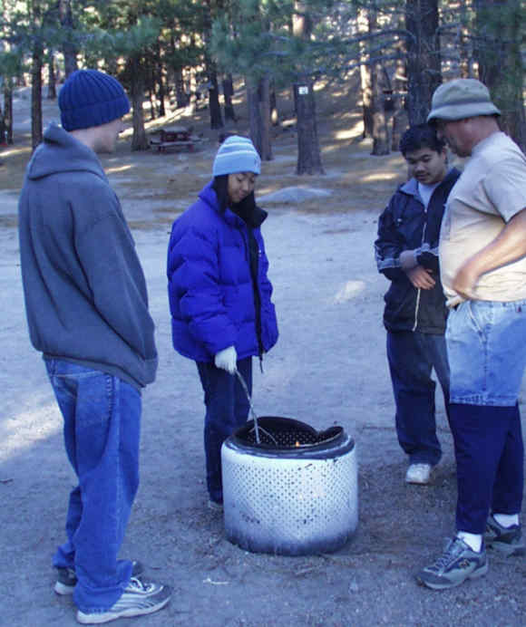Campfire gathering