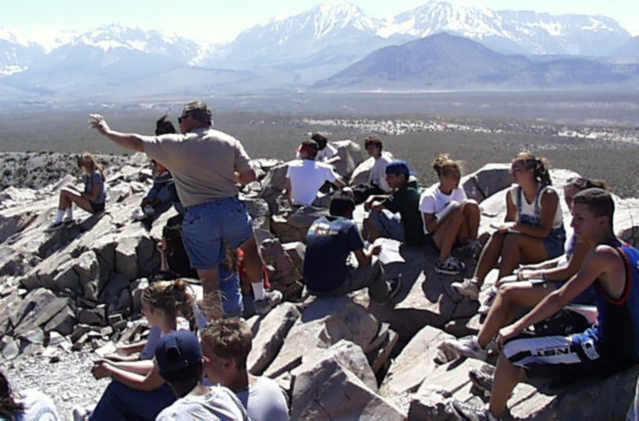Students at Panum Crater