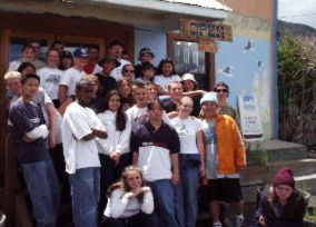 Class of 2002 in front of the Mono Lake Committee Bookstore