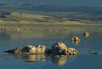Tufa beginning to be covered by water